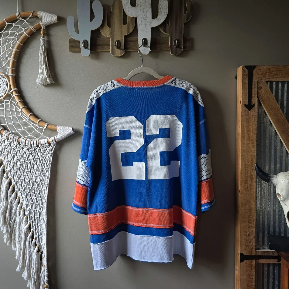 Free People Stanley Oversized Cambride Tee Jersey Nwot - Picture 7 of 9